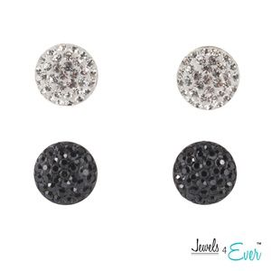 Duo of Genuine Preciosa Crystal Ball Stud Earrings